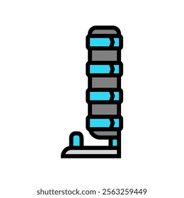 bone splint fracture injury color icon vector. bone splint fracture injury sign. isolated symbol illustration