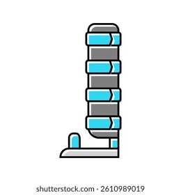 bone splint fracture injury color icon vector. bone splint fracture injury sign. isolated symbol illustration