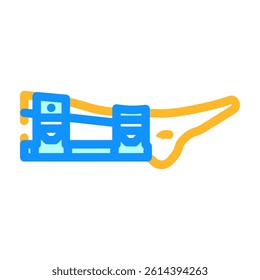 bone splint fracture injury color icon vector. bone splint fracture injury sign. isolated symbol illustration