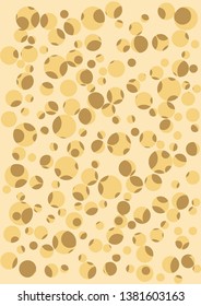 Bone spongy structure vector illustration, normal and with osteoporosis, yellow, circle