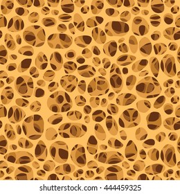 Bone spongy structure vector illustration, medical seamless texture