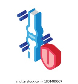 bone strengthening icon vector. isometric bone strengthening sign. color isolated symbol illustration