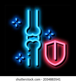 bone strengthening neon light sign vector. Glowing bright icon bone strengthening sign. transparent symbol illustration