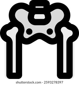 bone structure fill color style icon