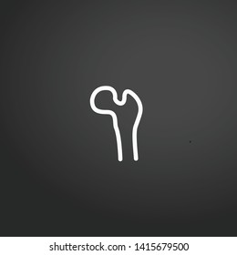 Bone Structure Tip vector icon. Bone Structure Tip concept stroke symbol design. Thin graphic elements vector illustration, outline pattern for your web site design, logo, UI. EPS 10.