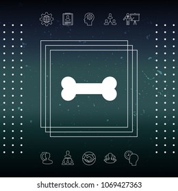 Bone symbol icon