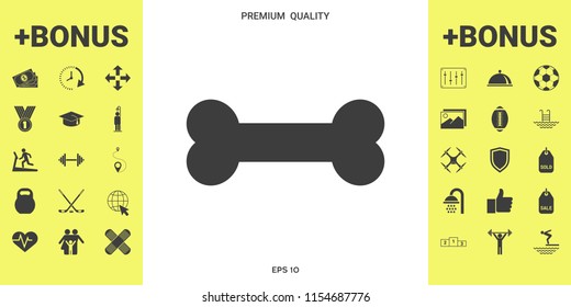 Bone symbol icon