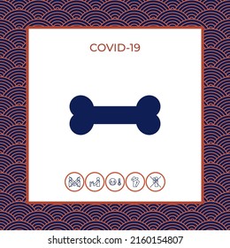 Icono de símbolo óseo. Elemento para su diseño