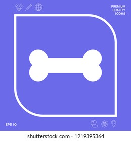 Bone symbol icon. Graphic elements for your design