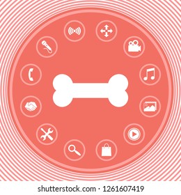 Bone symbol icon. Graphic elements for your design