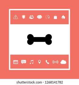 Bone symbol icon. Graphic elements for your design