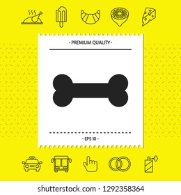 Bone symbol icon. Graphic elements for your design