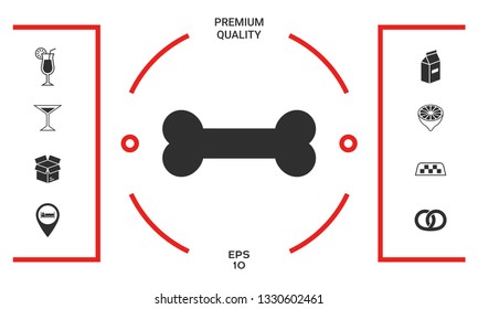 Bone symbol icon. Graphic elements for your design