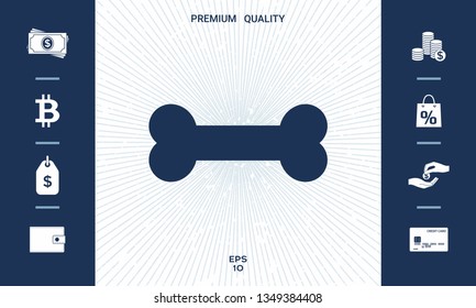 Bone symbol icon. Graphic elements for your design