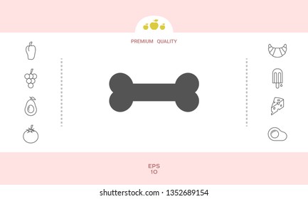 Bone symbol icon. Graphic elements for your design