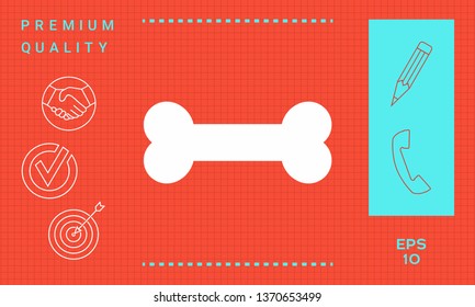 Bone symbol icon. Graphic elements for your design