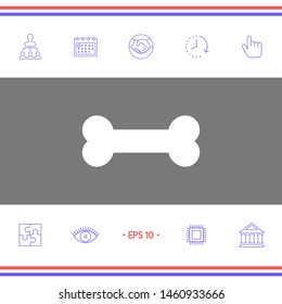 Bone symbol icon. Graphic elements for your design