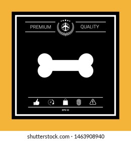 Bone symbol icon. Graphic elements for your design