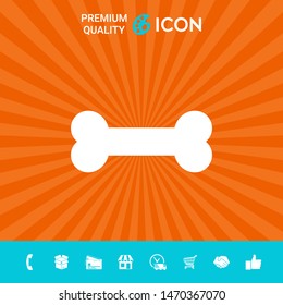 Bone symbol icon. Graphic elements for your design