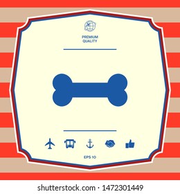 Bone symbol icon. Graphic elements for your design