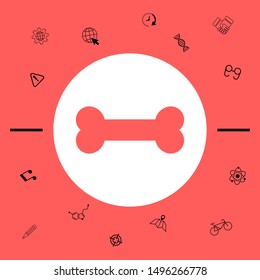 Bone symbol icon. Graphic elements for your design