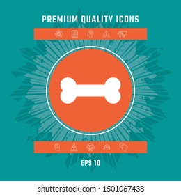 Bone symbol icon. Graphic elements for your design