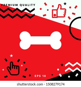 Bone symbol icon. Graphic elements for your design