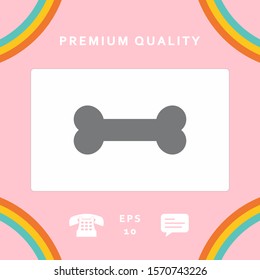 Bone symbol icon. Graphic elements for your design