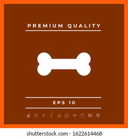 Bone symbol icon. Graphic elements for your design