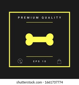Bone symbol icon. Graphic elements for your design
