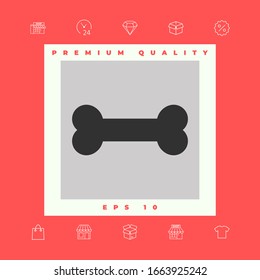 Bone symbol icon. Graphic elements for your design