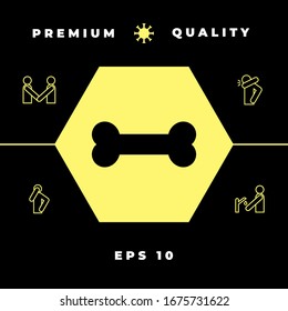 Bone symbol icon. Graphic elements for your design