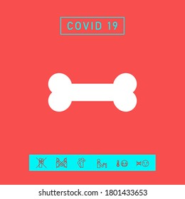 Bone symbol icon. Graphic elements for your design