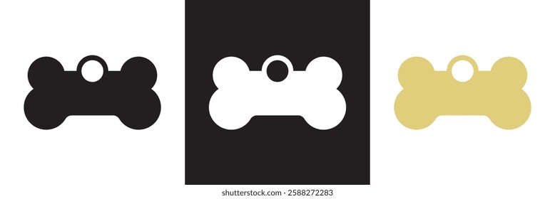 Bone tag icon vector .  Dog tag  sign icon. isolated on white and black background. Vector illustration. EPS 10