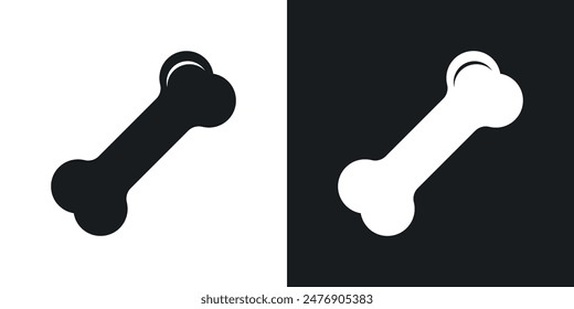 Bone thin vector icon collection.