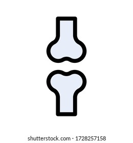 bone vector flat color icon 