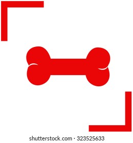 Bone vector icon. Animal symbol.