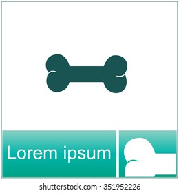 Bone vector icon. Animal symbol.