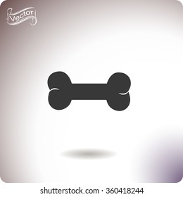 Bone vector icon. Animal symbol.