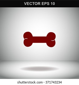 Bone vector icon. Animal symbol.