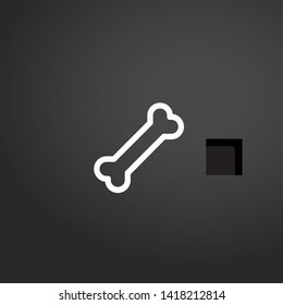 Bone vector icon. Bone concept stroke symbol design. Thin graphic elements vector illustration, outline pattern for your web site design, logo, UI. EPS 10.