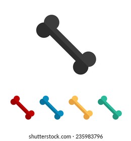 Bone   - vector icon, flat design