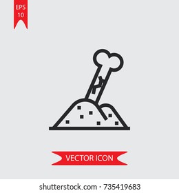 Bone vector icon, illustration symbol