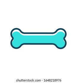 Bone vector icon isolated on white background