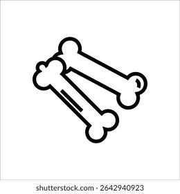 bone vector icon line template