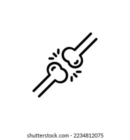 bone vector icon. medicine icon outline style. perfect use for logo, presentation, website, and more. simple modern icon design line style
