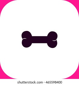 Bone vector icon on white background.