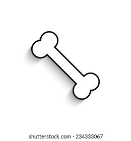 Bone  - vector icon with shadow
