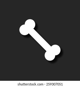 Bone  - vector icon with shadow