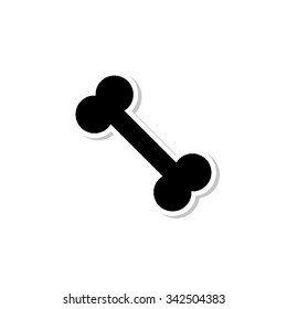 Bone - vector icon with shadow